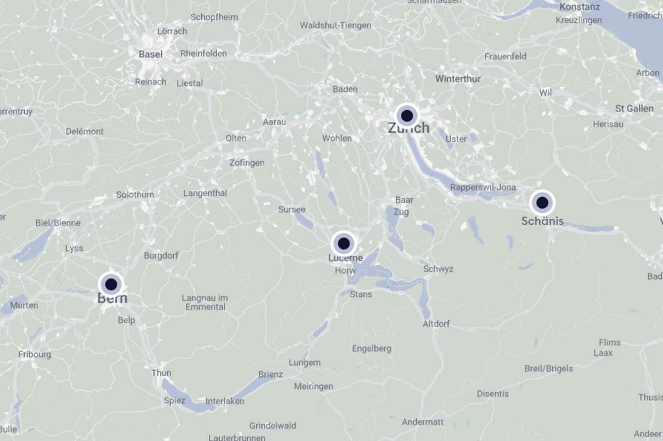 Karte BICO Showrooms