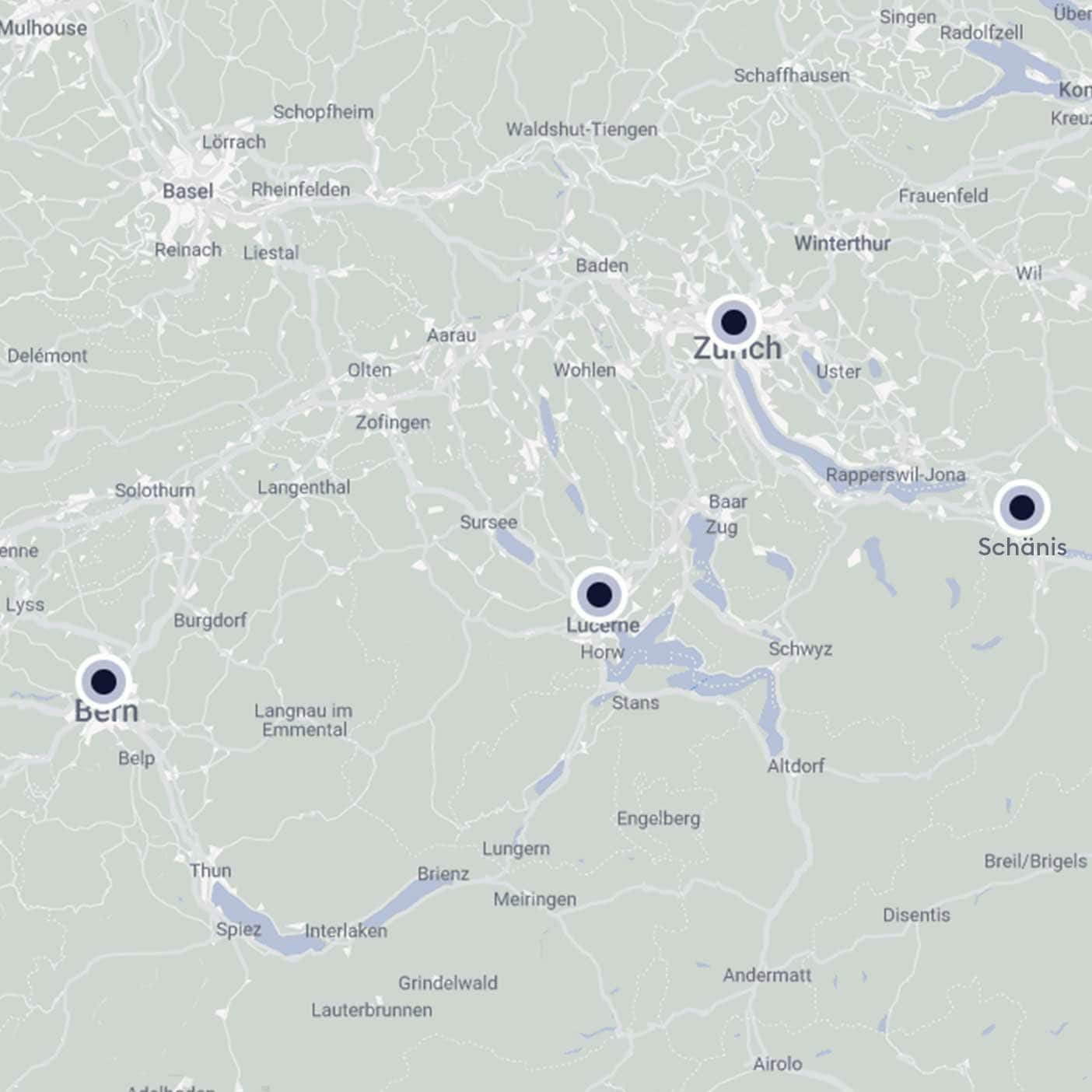 Karte BICO Showrooms